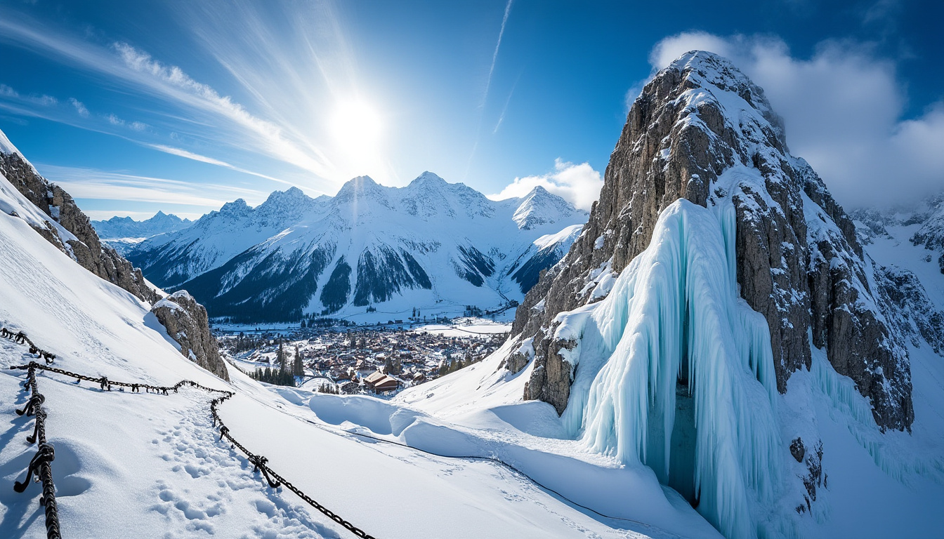 explorez la magie de la via ferrata d'hiver à st anton am arlberg en autriche ! une aventure inoubliable mêlant paysages enneigés, sensations fortes et panoramas à couper le souffle. parfait pour les amateurs d'escalade et de nature à la recherche de défis uniques.