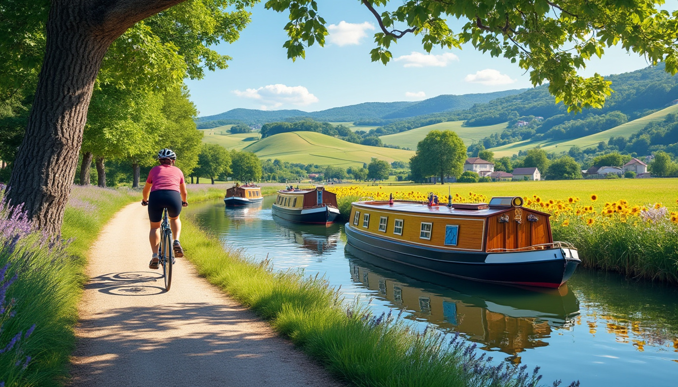 découvrez le charme pittoresque du canal du midi en parcourant ses paisibles rives à vélo. profitez de paysages enchanteurs, d'une riche histoire et d'une expérience unique en pleine nature à travers cette magnifique région de france.
