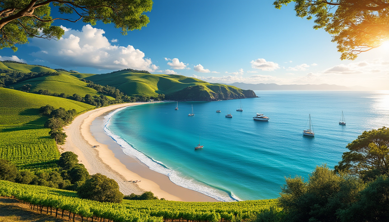 découvrez les paysages époustouflants de l'île waiheke en nouvelle-zélande, célèbre pour ses plages de sable doré, ses vignobles renommés et ses sentiers de randonnée pittoresques. plongez dans une expérience inoubliable alliant nature, culture et gastronomie.