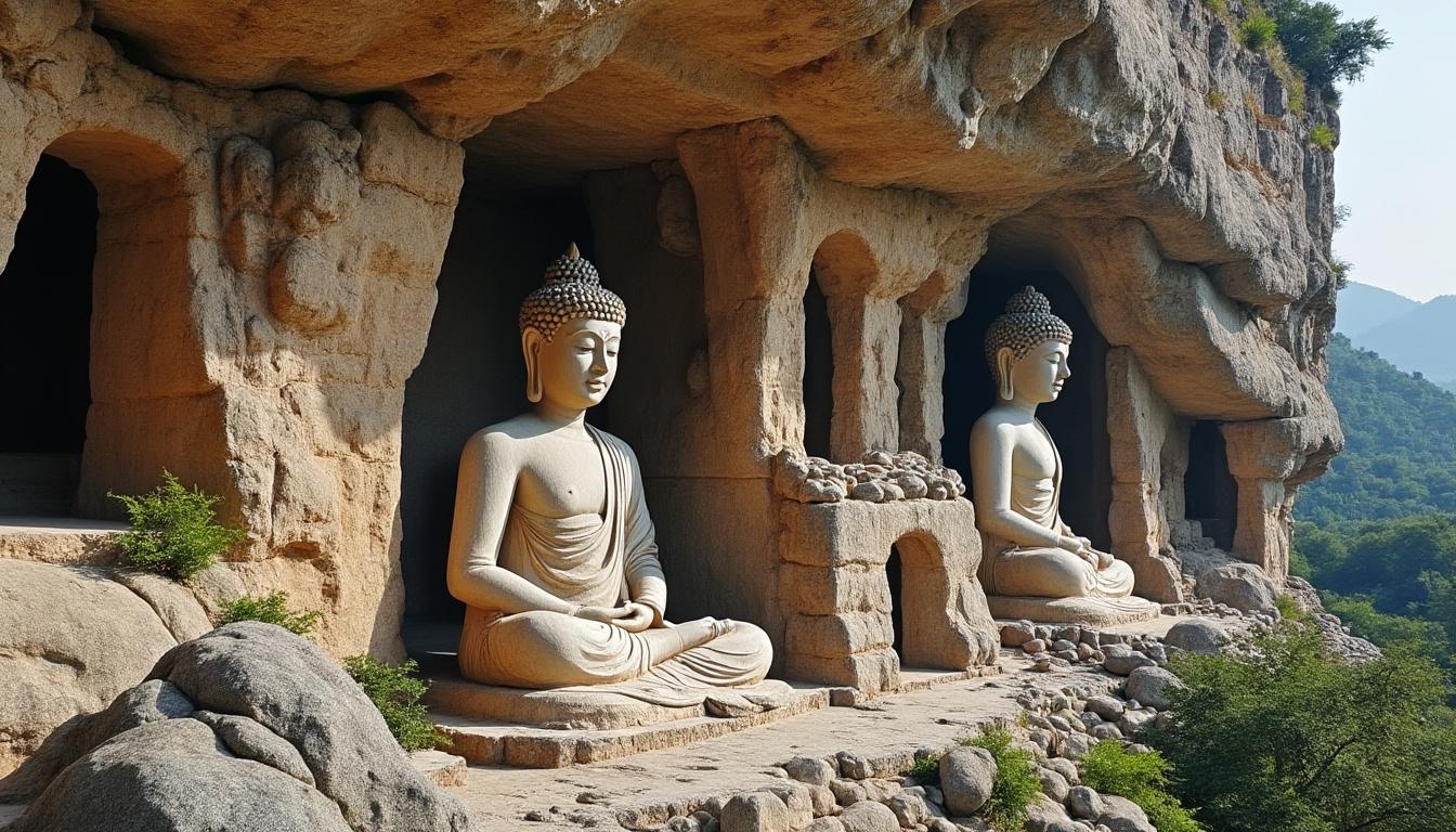 découvrez les incroyables grottes de yungang en chine, où des bouddhas géants prennent vie dans un décor fascinant. explorez l’histoire, l’art et la spiritualité de ce site classé au patrimoine mondial de l'unesco, véritable trésor de la culture bouddhiste.