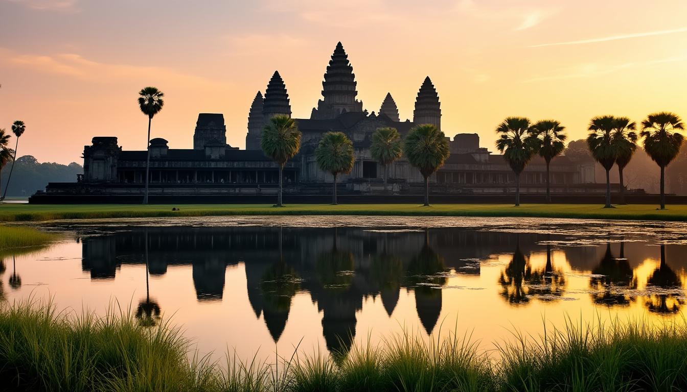 explorez angkor, la fascinante merveille du cambodge, où l'histoire ancienne rencontre la beauté des paysages tropicales. découvrez des temples majestueux, des sculptures époustouflantes et une culture riche qui évoquent la grandeur de l'empire khmer. une aventure inoubliable vous attend dans ce site classé au patrimoine mondial de l'unesco.