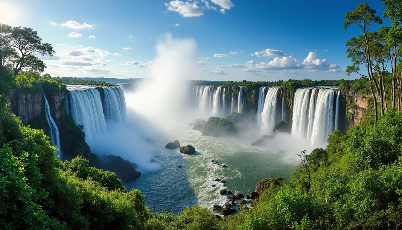 explorez les majestueuses chutes victoria, un chef-d'œuvre naturel situé à la frontière entre la zambie et le zimbabwe. découvrez la beauté époustouflante de ce site classé au patrimoine mondial de l'unesco, ses paysages à couper le souffle et les aventures inoubliables qu'il offre aux amoureux de la nature.