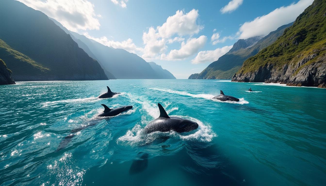 vivez une expérience inoubliable avec un vol au-dessus des majestueuses baleines à kaikoura en nouvelle-zélande. admirez la beauté naturelle du littoral et plongez dans l'univers fascinant de ces géants des mers. réservez votre aventure et laissez-vous émerveiller par la faune marine dans son habitat naturel.