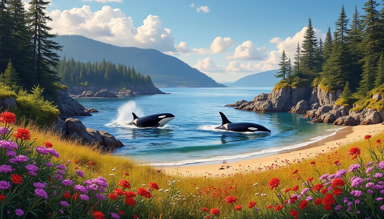 découvrez les îles san juan aux états-unis, un véritable paradis où la faune et la flore s'épanouissent. observez les majestueux orques dans leur habitat naturel et profitez de paysages à couper le souffle. un voyage inoubliable vous attend !