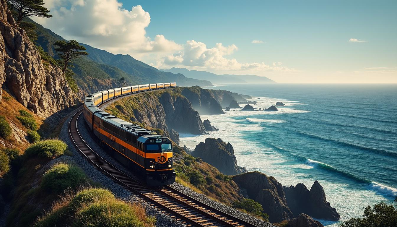 embarquez pour une aventure extraordinaire à travers les états-unis à bord d’un train. découvrez des paysages spectaculaires, des villes emblématiques et vivez une expérience unique de voyage ferroviaire au cœur de l’amérique.
