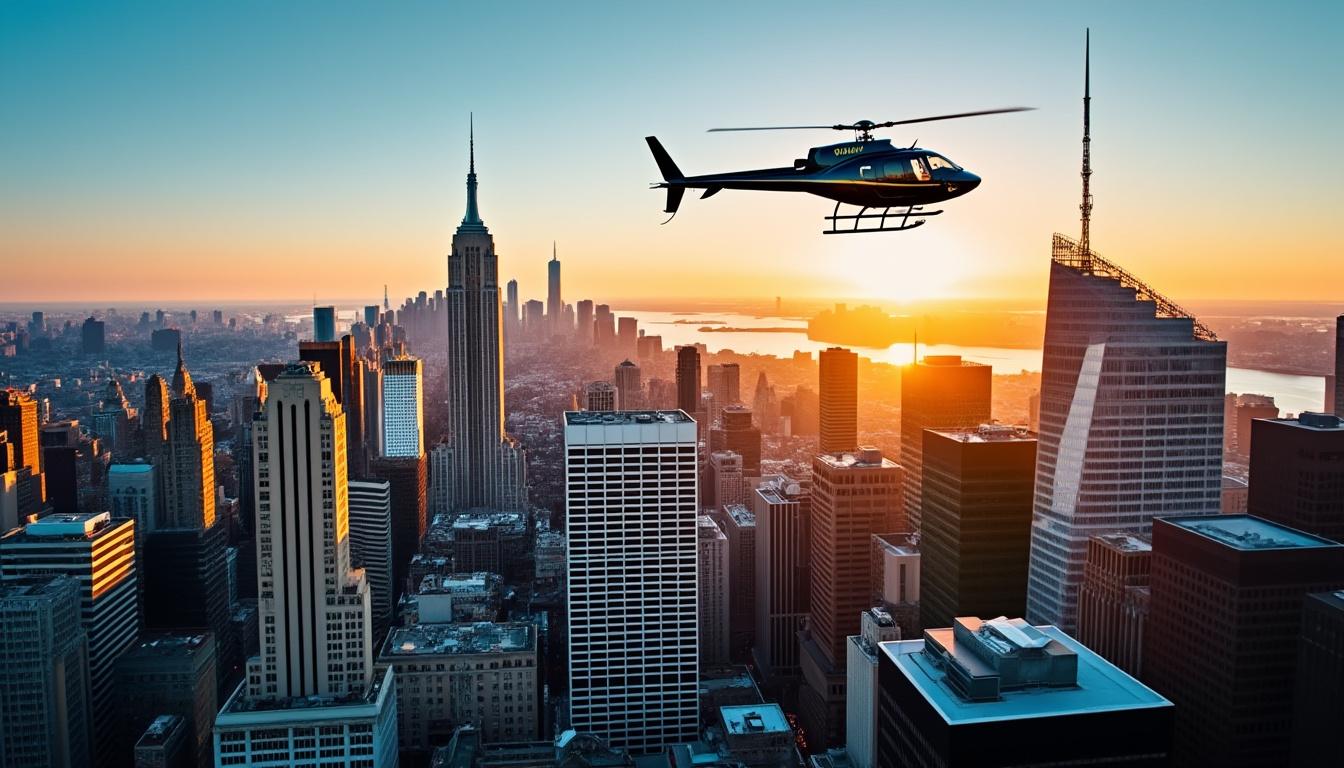 vivez une expérience inoubliable à new york ! survolez la ville en hélicoptère et découvrez des vues spectaculaires sur la statue de la liberté, central park et les gratte-ciel emblématiques. réservez votre aventure unique dès maintenant !