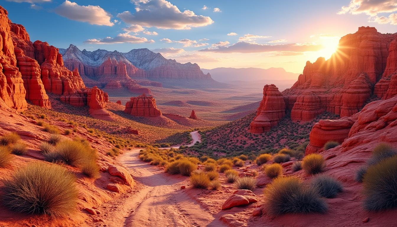 découvrez la vallée du feu aux états-unis, un parc naturel spectaculaire offrant la randonnée emblématique des sept merveilles. plongez dans des paysages fascinants et vivez une aventure inoubliable au cœur du nevada.